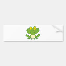 Niedlicher Frosch-Cartoon-Charakter Autoaufkleber