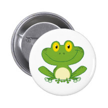 Niedlicher Frosch-Cartoon-Charakter Buttons