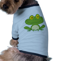 Niedlicher Frosch-Cartoon-Charakter Hund Shirts