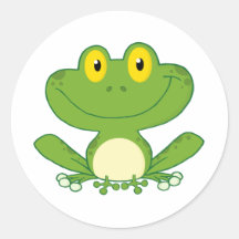 Niedlicher Frosch-Cartoon-Charakter Sticker