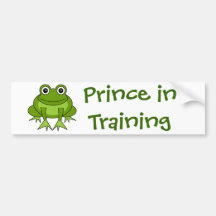 Niedlicher Frosch-Cartoon - Prinz im Training Autoaufkleber