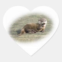 Niedlicher gähnender Baby-Otter Sticker