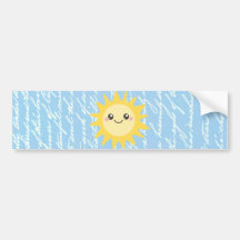 Niedlicher glücklicher Sun Autosticker