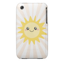 Niedlicher glücklicher Sun iPhone 3 Cover