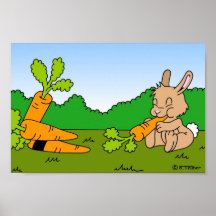 Niedlicher Hase Posterdruck