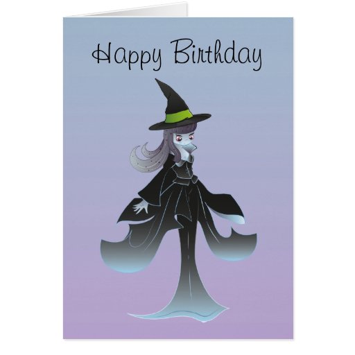 Niedlicher HexeGeburtstag Karten Zazzle