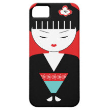 Niedlicher japanischer Geisha-Mädchen iPhone 5 Fal iPhone 5 Schutzhüllen