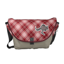 Niedlicher Känguru; Rotes kariertes Kurier Taschen