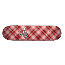 Niedlicher Känguru; Rotes kariertes Personalisiertes Skateboard