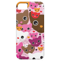 Niedlicher Kätzchenkatzenmuster iphone 5 Fall iPhone 5 Etuis