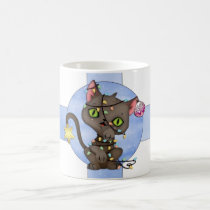 Niedlicher Katzen-Weihnachtsbecher - verwirrte Bau tassen