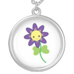 NIEDLICHER Kawaii BLUME Charakter Halskette