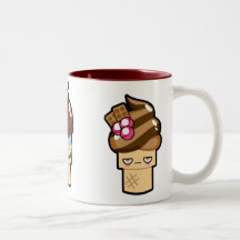 Niedlicher Kawaii Eiscreme-Kegel-Becher Teetasse
