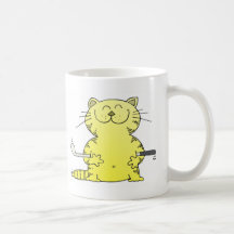 Niedlicher Kitty-Golfspieler Teehaferl