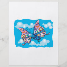 niedlicher kleiner Schmetterling im Himmel Individuelle Flyer