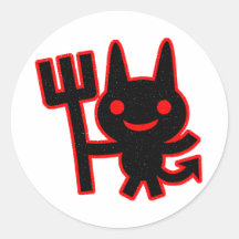 Niedlicher kleiner Teufel Runde Sticker