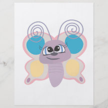niedlicher kleiner vektorschmetterlings-Cartoon Individuelle Flyer