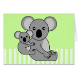 Niedlicher Koala-Bär und Baby Grußkarten