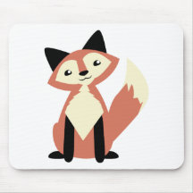 Niedlicher Kopf-Neigung Fox Mauspad