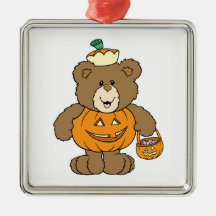 Niedlicher Kürbis-Bär Ornament
