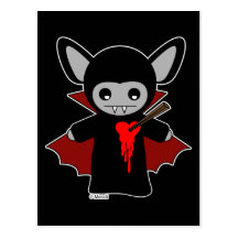Niedlicher Lil Vampire-Schläger Postkarten