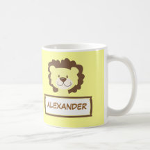 Niedlicher Löwe-personalisierte Kaffeetasse