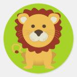 Niedlicher Löwe Runder Sticker