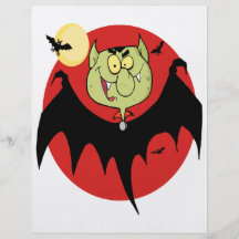 niedlicher lustiger Cartoon Vampireschlägercharakt Flyerbedruckung