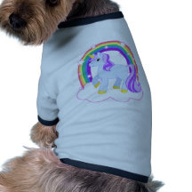 Niedlicher magischer Unicorn mit dem Regenbogen (k Hund Shirt