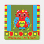 Niedlicher Magnet der Mutter Tagesmit Eule Magnete