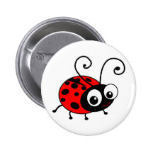Niedlicher Marienkäfer Anstecknadelbutton