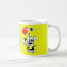 Niedlicher Mäusehochzeitsbecher Kaffeetassen