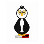 Niedlicher Nerdy BücherwurmPenguin Postkarten