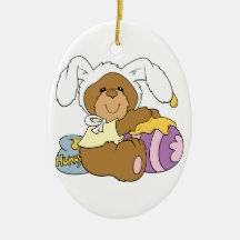Niedlicher Osterhasen-Bär Weihnachtsbaum Ornamente