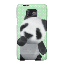 Niedlicher Panda 3d denkt (editable) Galaxy SII Hüllen