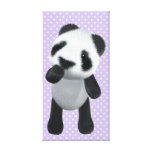 Niedlicher Panda 3d denkt (editable) Leinwand Druck