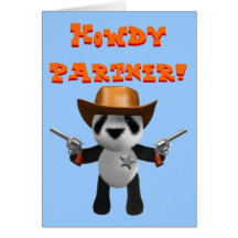Niedlicher Panda-Sheriff des Baby-3d Karten