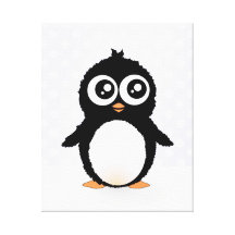 Niedlicher Penguin-Cartoon Leinwanddrucke