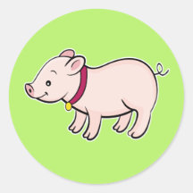 Niedlicher Piggy Aufkleber