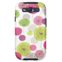 Niedlicher retro Baum-Blumen-Musterentwurf