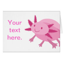 Niedlicher rosa AlbinoAxolotl Karten