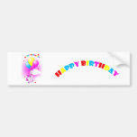 Niedlicher rosa Elefant-alles- Gute zum Geburtstag Autosticker