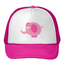 Niedlicher rosa Elefant Baseballmützen
