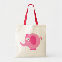 Niedlicher rosa Elefant Einkaufstasche