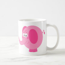 Niedlicher rosa Elefant Tee Haferl