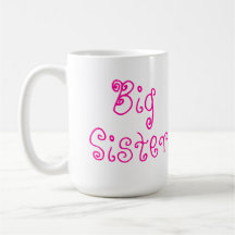 Niedlicher rosa große Schwester-Becher Teetasse