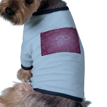 Niedlicher rosa Herz-Hintergrund Hundbekleidung