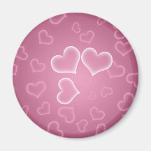Niedlicher rosa Herz-Hintergrund Kühlschrankmagnet