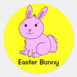 Niedlicher rosa Osterhase Sticker