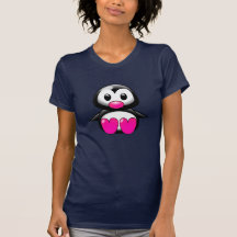 Niedlicher rosa Penguin T-shirt